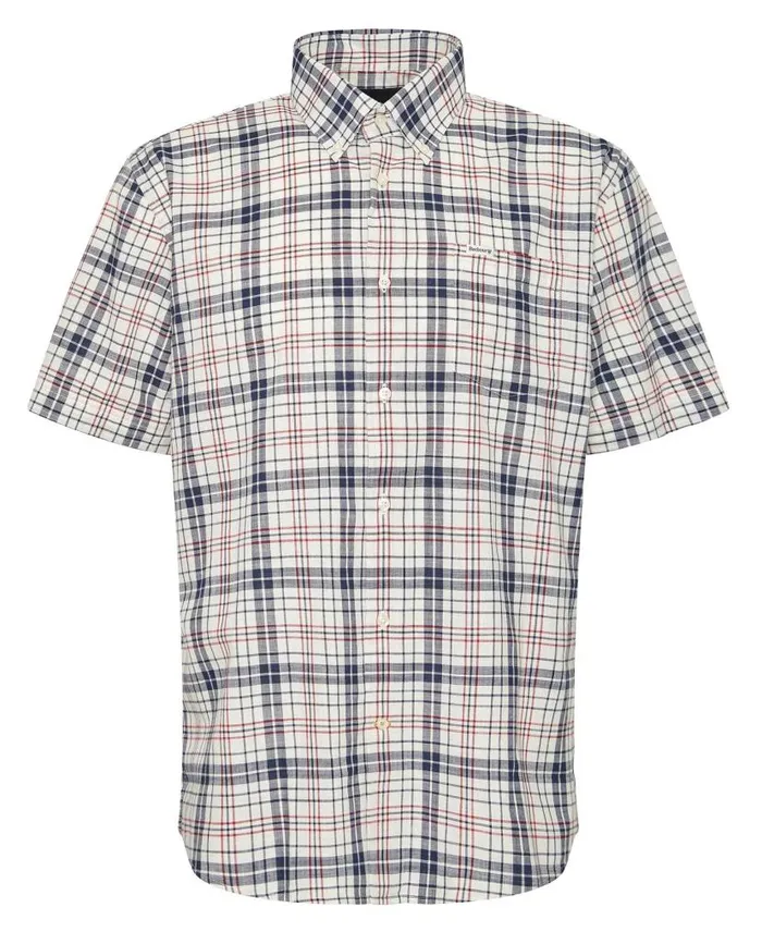 Drafthill Regular ShortSleeved Shirt Olive Men Barbour Shirts