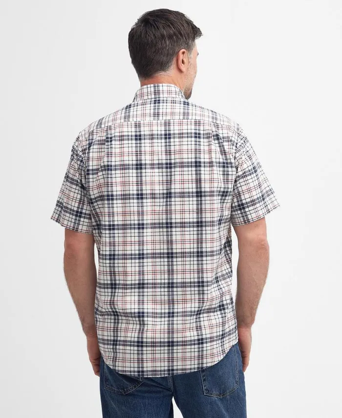 Drafthill Regular ShortSleeved Shirt Olive Men Barbour Shirts