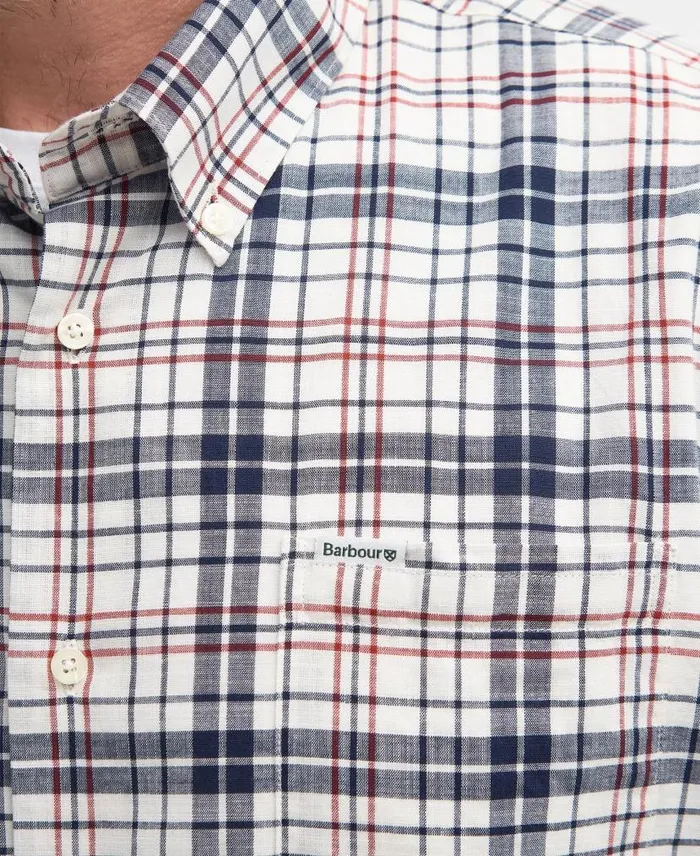 Drafthill Regular ShortSleeved Shirt Olive Men Barbour Shirts