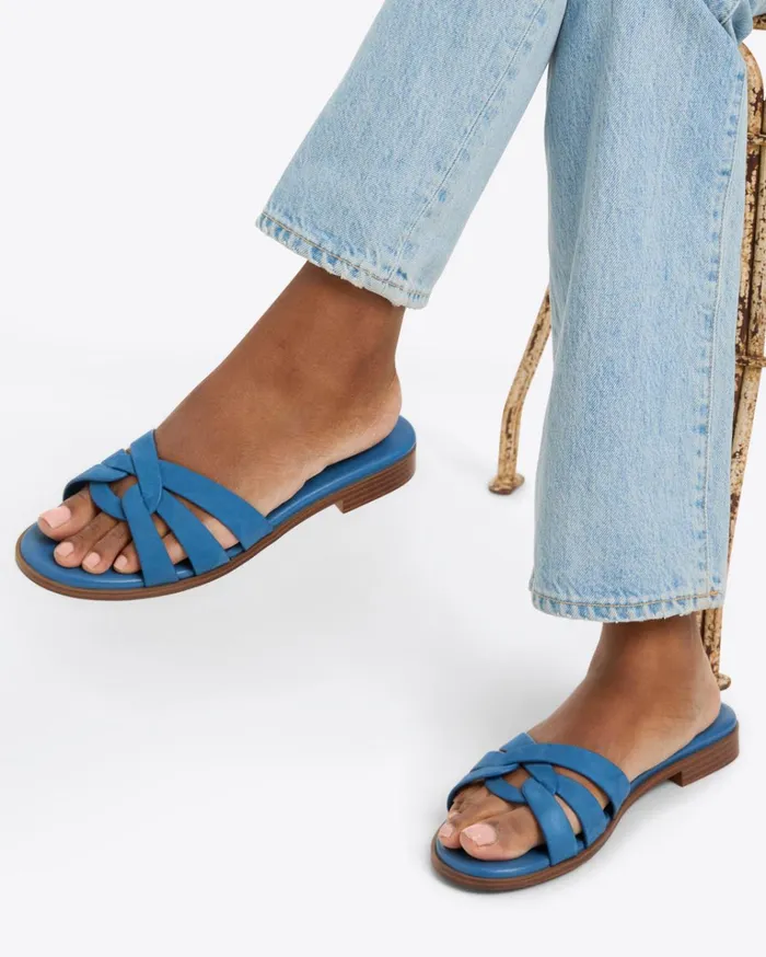 Draper James Andy Sandal In Blue Women Swim