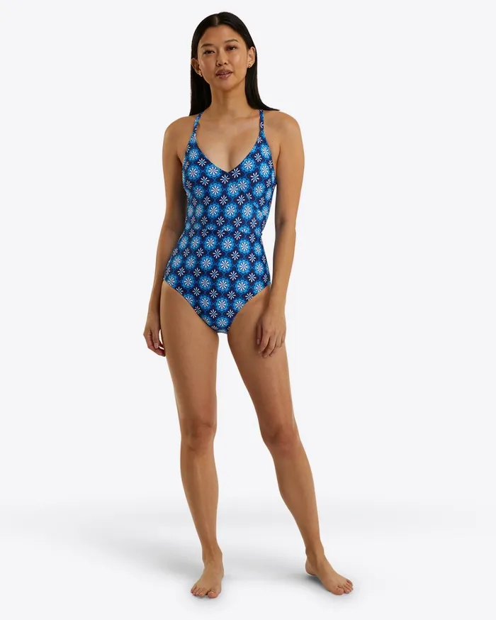 Draper James Crossover One Piece Swimsuit Women Swim