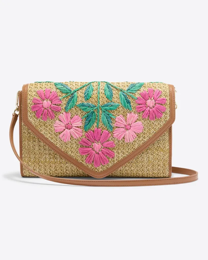 Draper James Embroidered Clutch Women Handbags