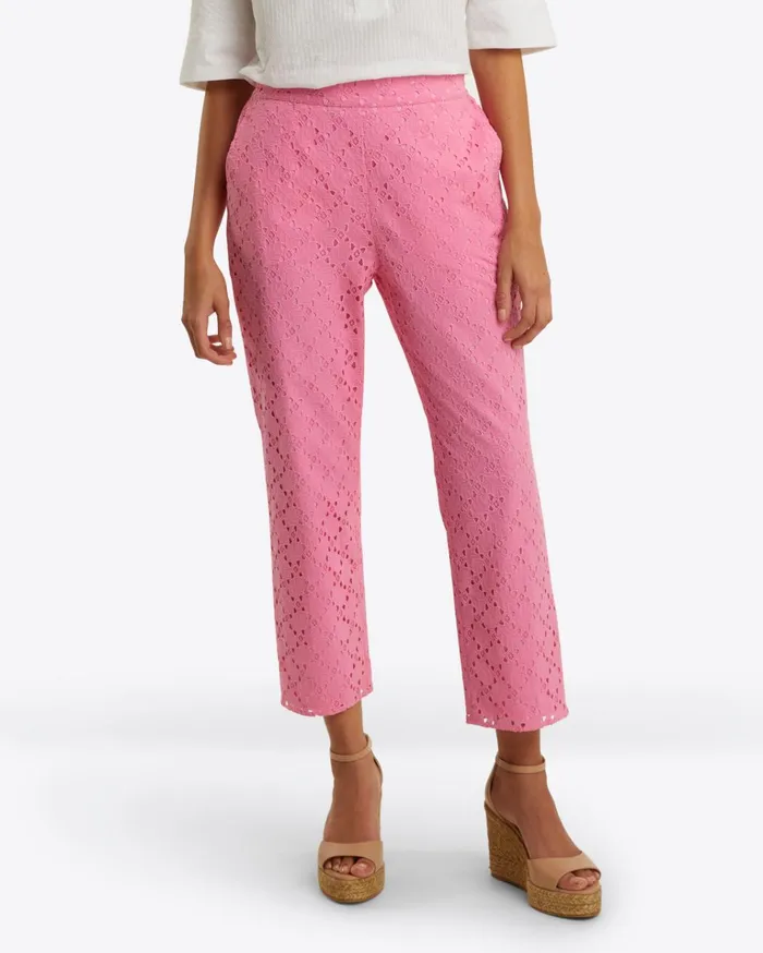 Draper James Eyelet Pants Women Bottoms and Skirts