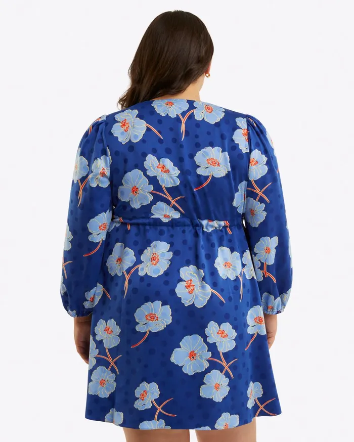 Draper James Kellie Babydoll Dress In Printed Dot Jacquard Women Dresses
