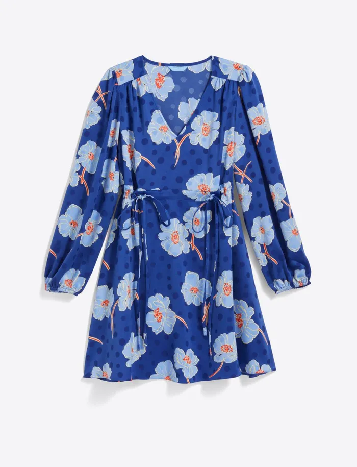 Draper James Kellie Babydoll Dress In Printed Dot Jacquard Women Dresses