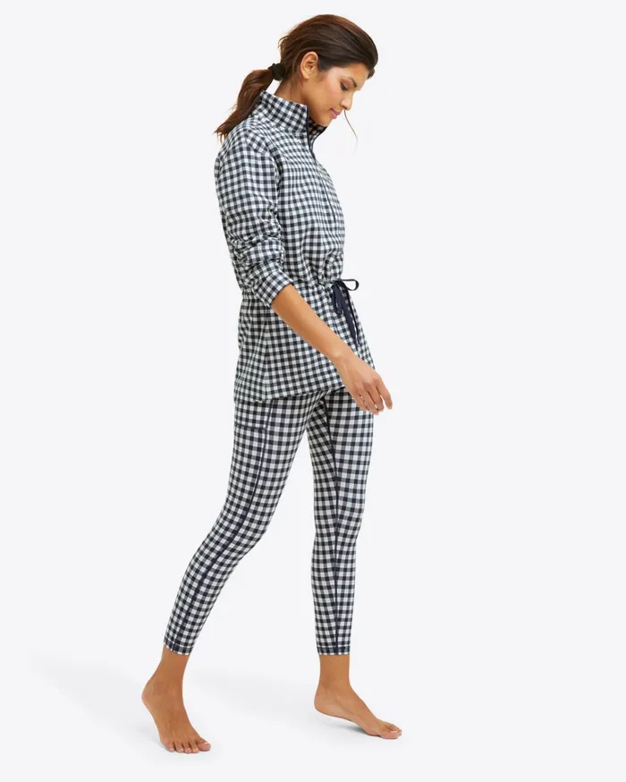 Draper James Leggings In Navy Gingham Women Sport