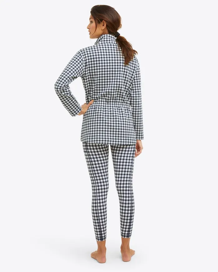 Draper James Leggings In Navy Gingham Women Sport