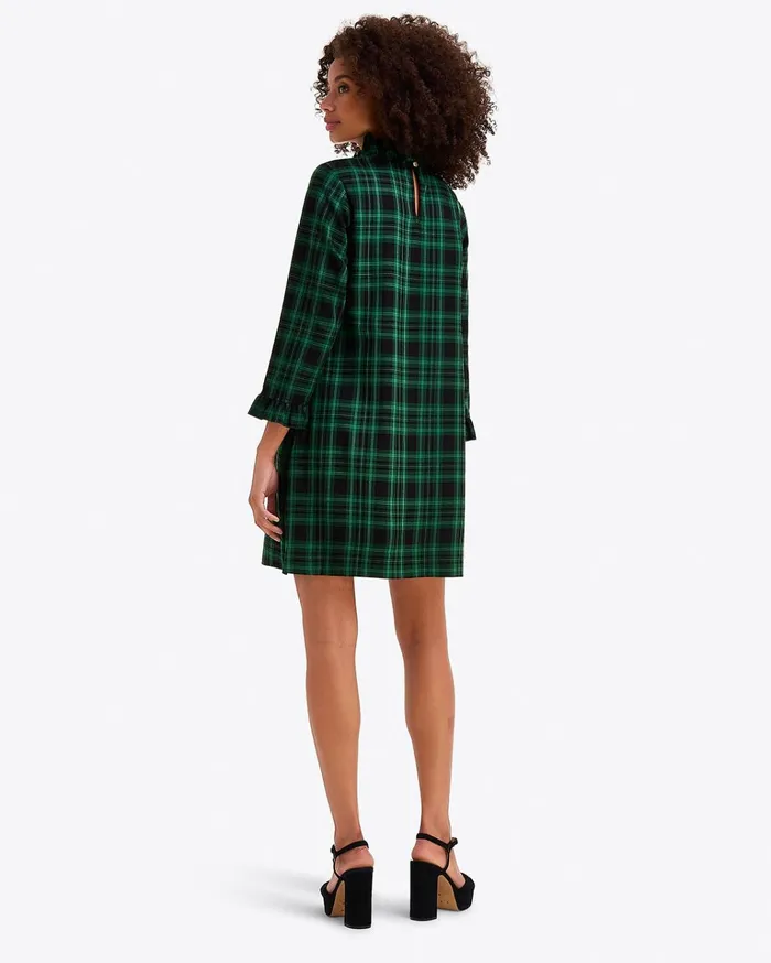 Draper James Lindsay Shift Dress In Blackwatch Plaid Women Dresses