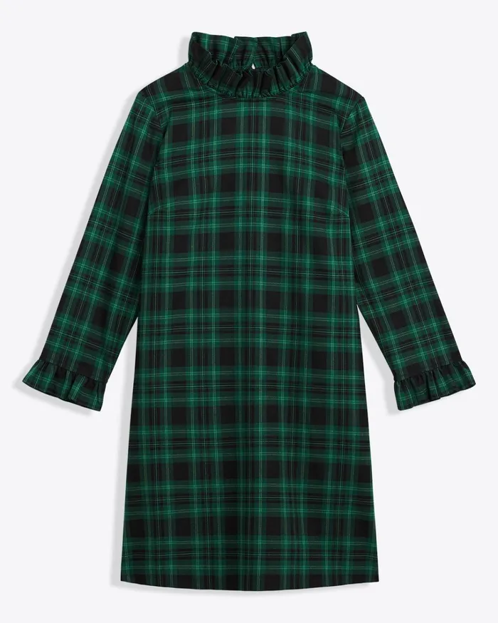 Draper James Lindsay Shift Dress In Blackwatch Plaid Women Dresses