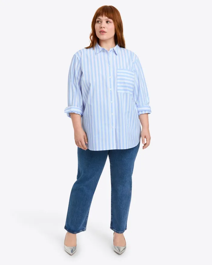 Draper James Lynn Long Sleeve Top In Crisp Cotton Women Tops