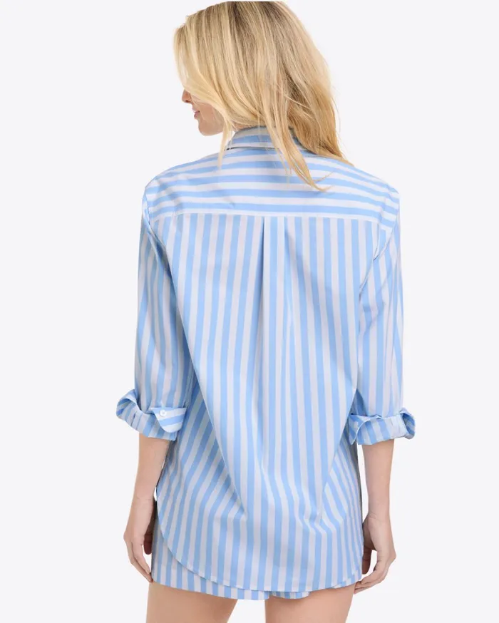 Draper James Lynn Long Sleeve Top In Crisp Cotton Women Tops