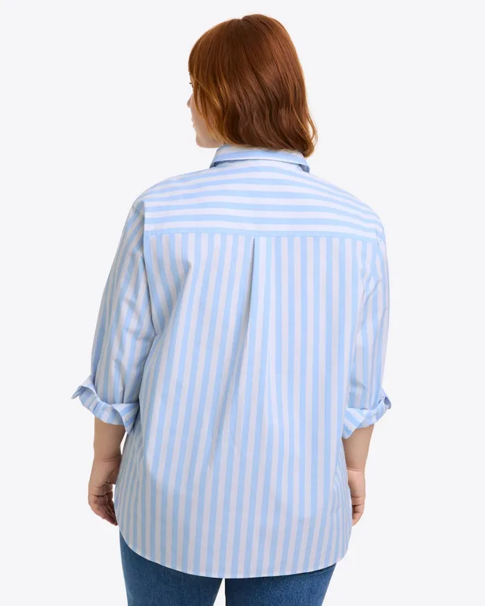 Draper James Lynn Long Sleeve Top In Crisp Cotton Women Tops