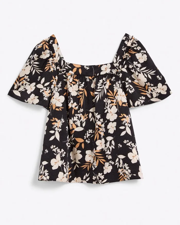 Draper James Maren Top In Midnight Magnolia Women Tops