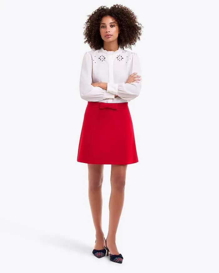 Draper James Mini Skirt In Ponte Women Bottoms and Skirts