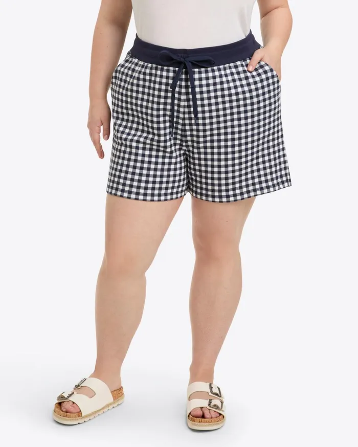 Draper James Natalie Sweatshorts In Gingham Women Lounge and Pajamas