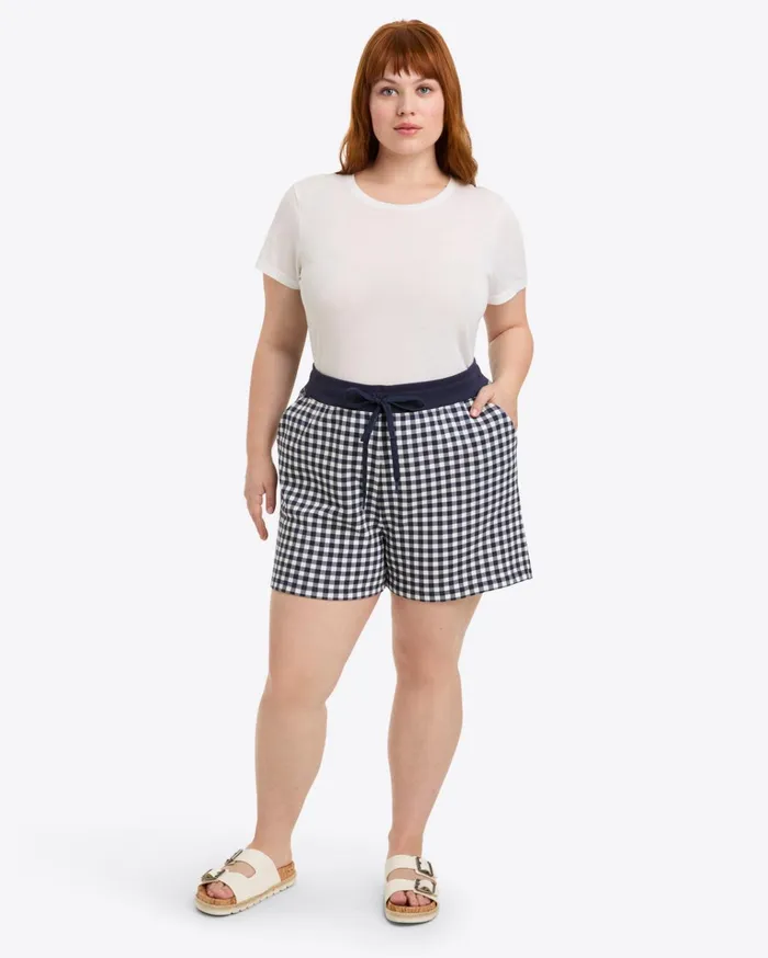 Draper James Natalie Sweatshorts In Gingham Women Lounge and Pajamas