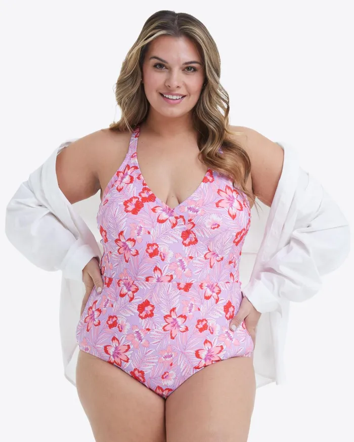 Draper James One Piece Swimsuit In Floral Scallop Women Swim