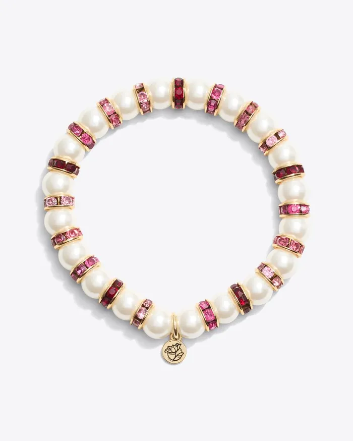 Draper James Pearl Gem Stripe Stetch Bracelet Women Jewelry