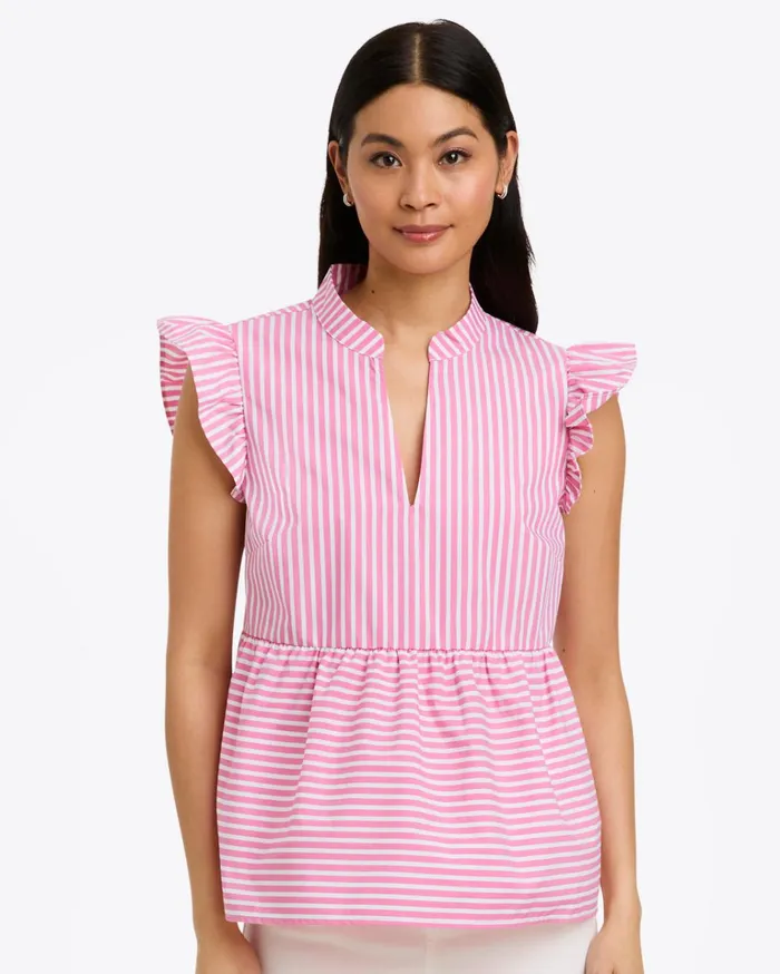 Draper James Penelope Top In Crisp Cotton Women Tops