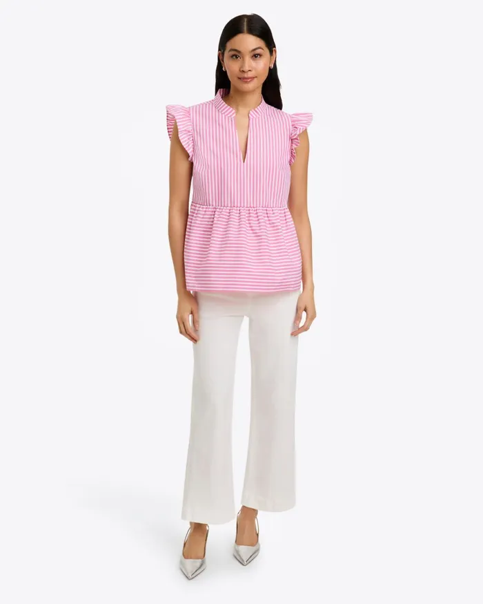 Draper James Penelope Top In Crisp Cotton Women Tops