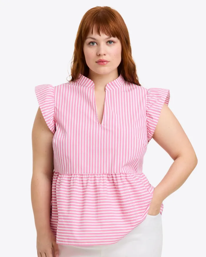 Draper James Penelope Top In Crisp Cotton Women Tops
