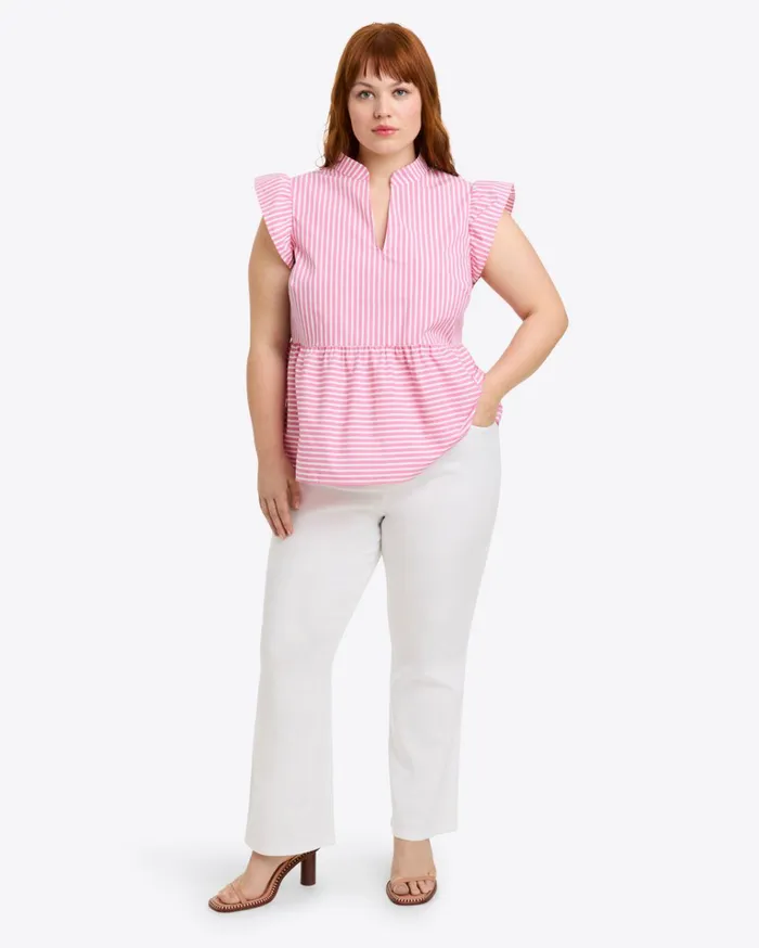 Draper James Penelope Top In Crisp Cotton Women Tops