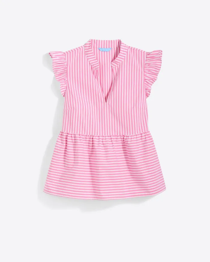Draper James Penelope Top In Crisp Cotton Women Tops