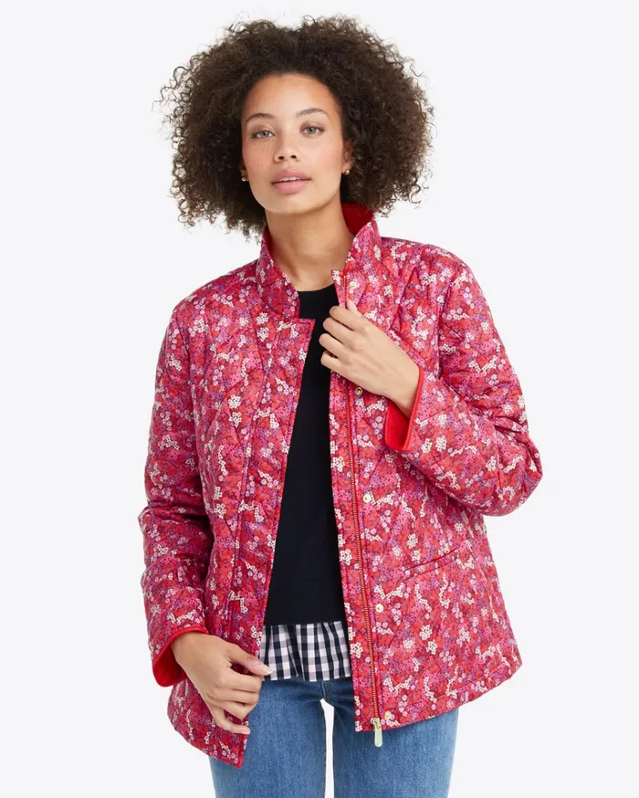 Draper James Quilted Puffer Jacket Women Jackets and Outerwear