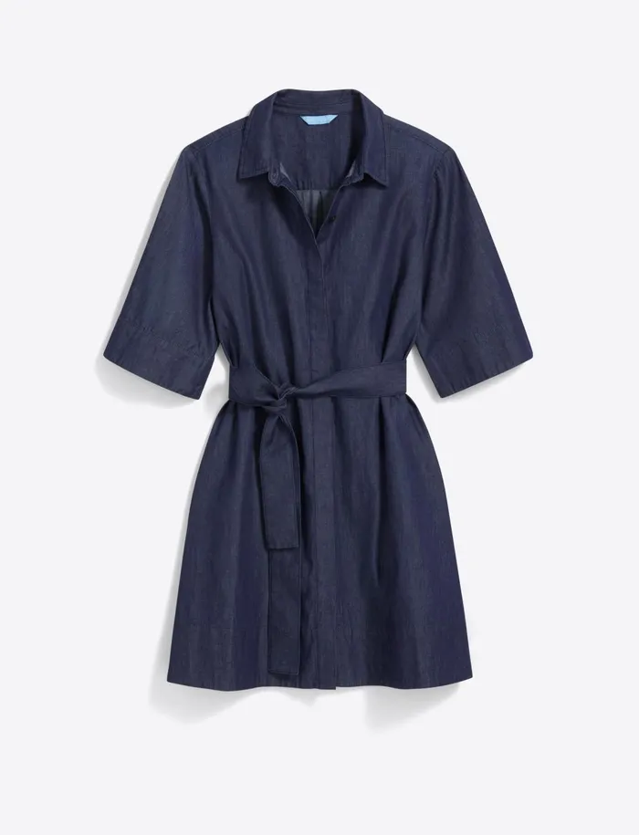 Draper James Riley Mini Shirtdress In Chambray Women Dresses
