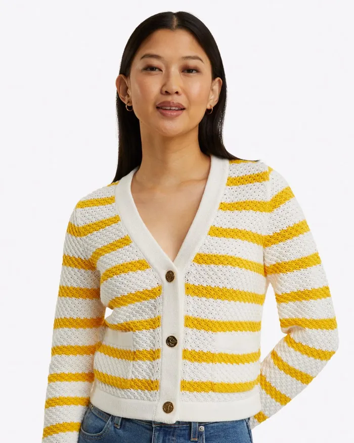 Draper James Rita VNeck Cardigan In Cotton Women Sweaters