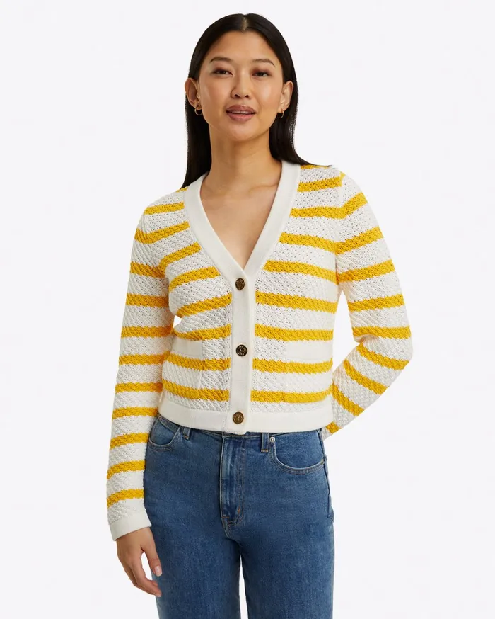 Draper James Rita VNeck Cardigan In Cotton Women Sweaters