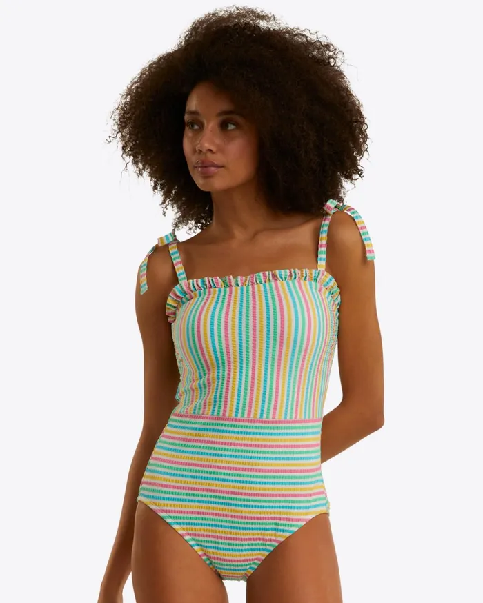 Draper James Ruffled One Piece Women Swim