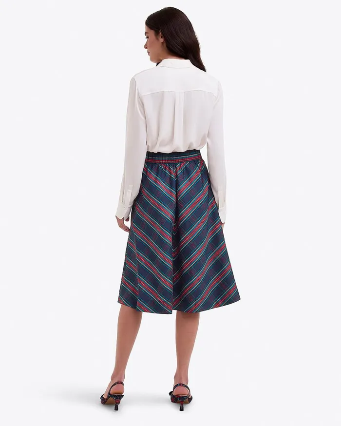 Draper James Taffeta Midi Skirt Women Bottoms and Skirts