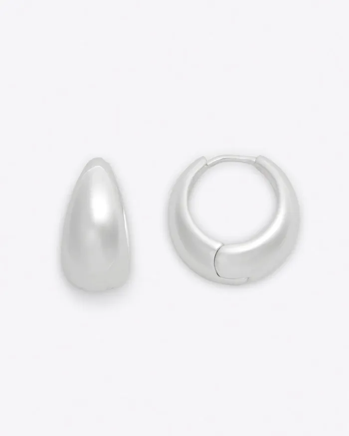 Draper James Thick Hoops In Silver Women Jewelry