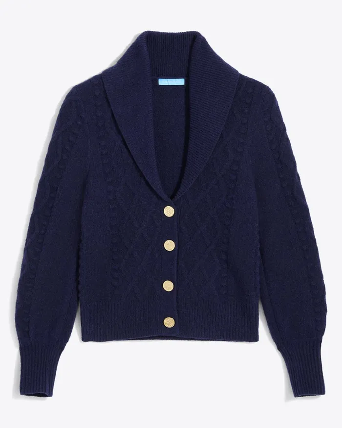 Draper James Tuxedo Cardigan Sweater Women Tops