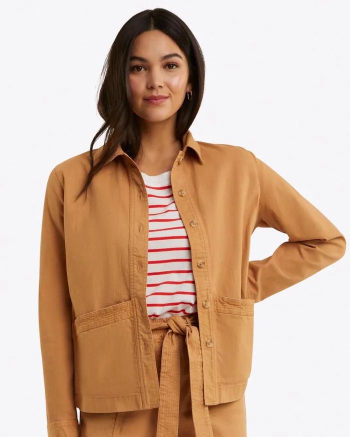 Draper James Utility Jacket In Cotton Twill Women Jackets and Outerwear