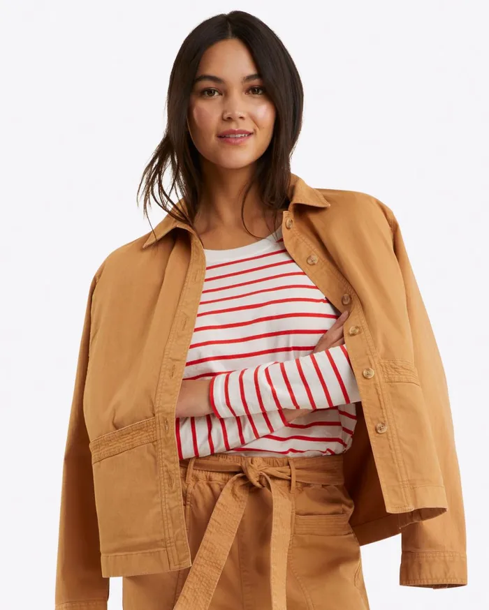 Draper James Utility Jacket In Cotton Twill Women Jackets and Outerwear