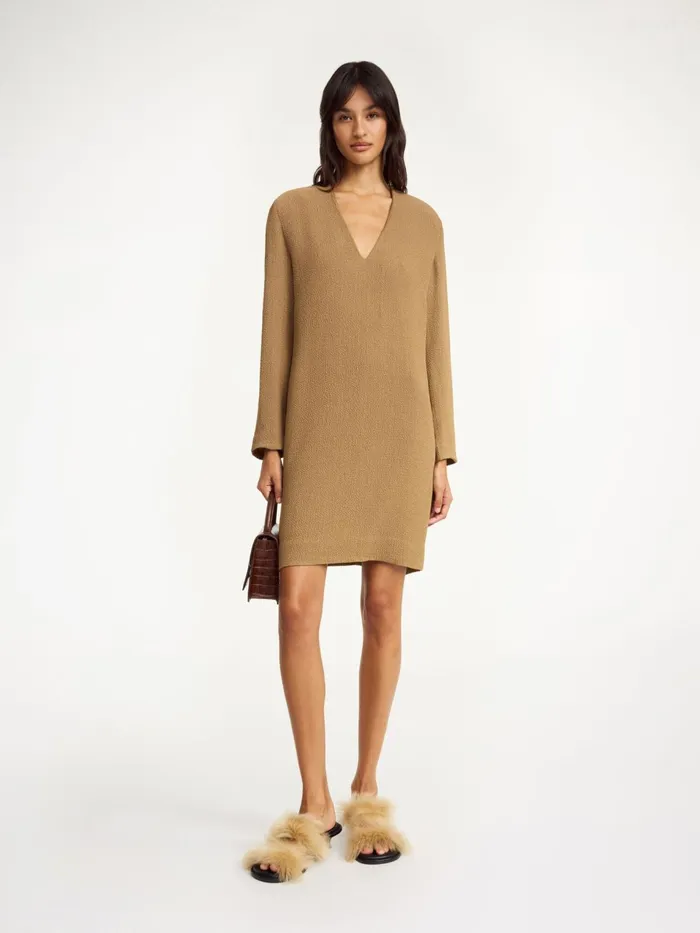 Dresses Women By Malene Birger Ellinas Mini Dress Light Brown