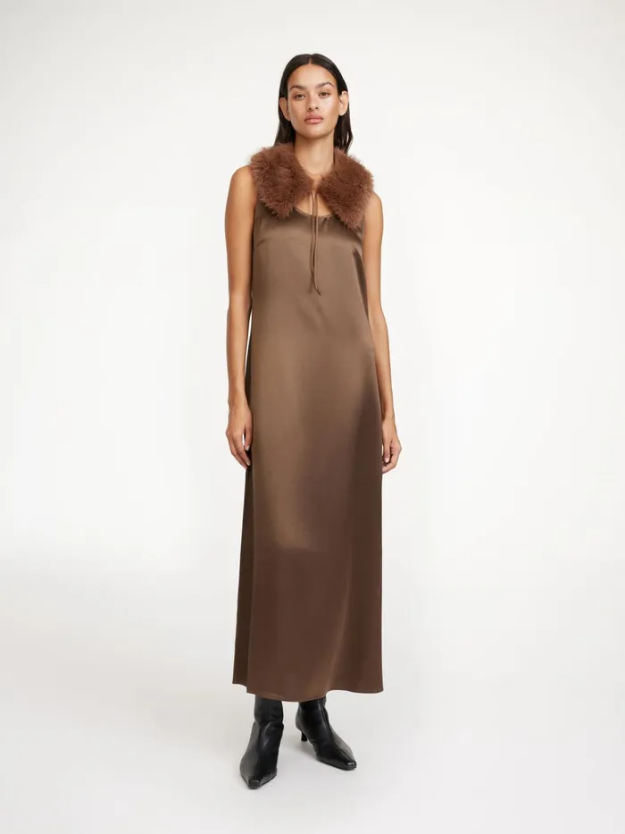 Dresses Women By Malene Birger Jerrica Maxi Dress Warm Brown