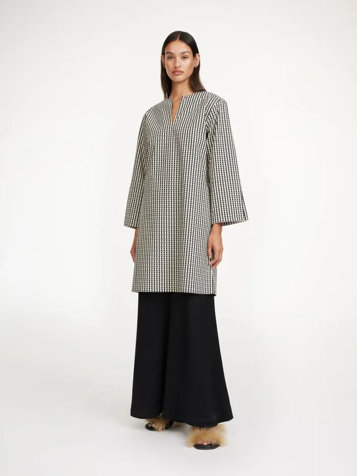 Dresses Women By Malene Birger Lattiena Midi Dress Black Monogram