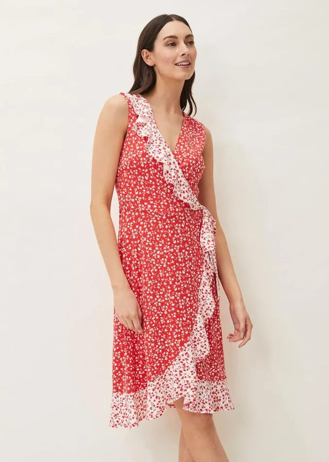 Ebony Floral Ditsy Wrap Dress Redivory Women Phase Eight Dresses