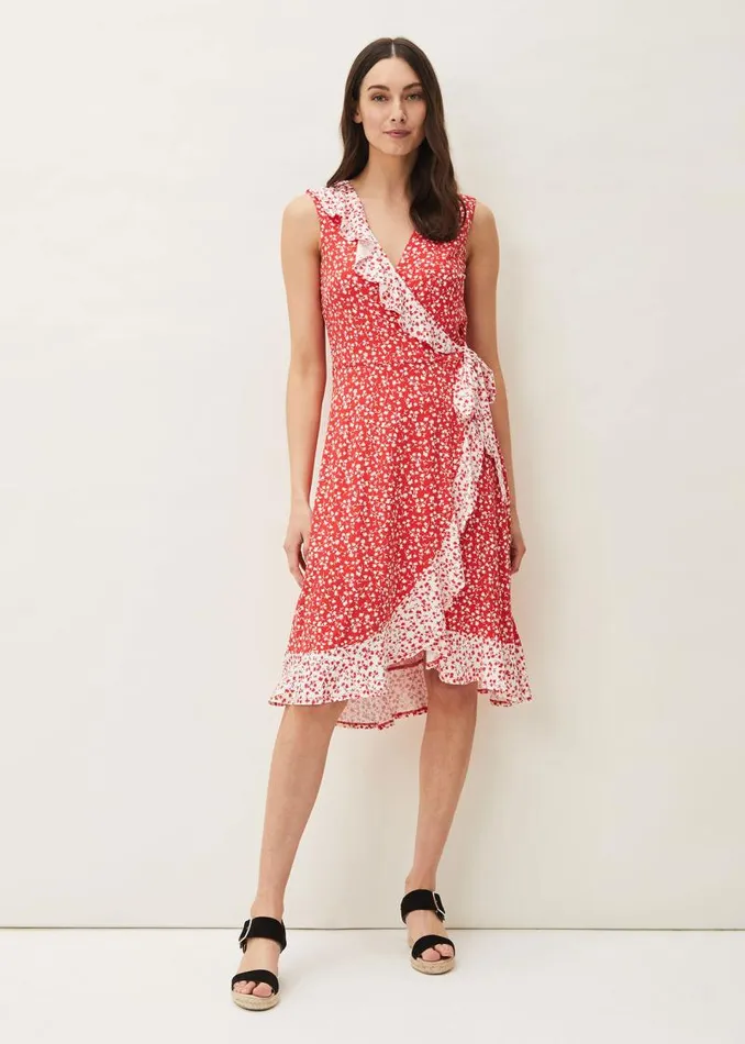 Ebony Floral Ditsy Wrap Dress Redivory Women Phase Eight Dresses
