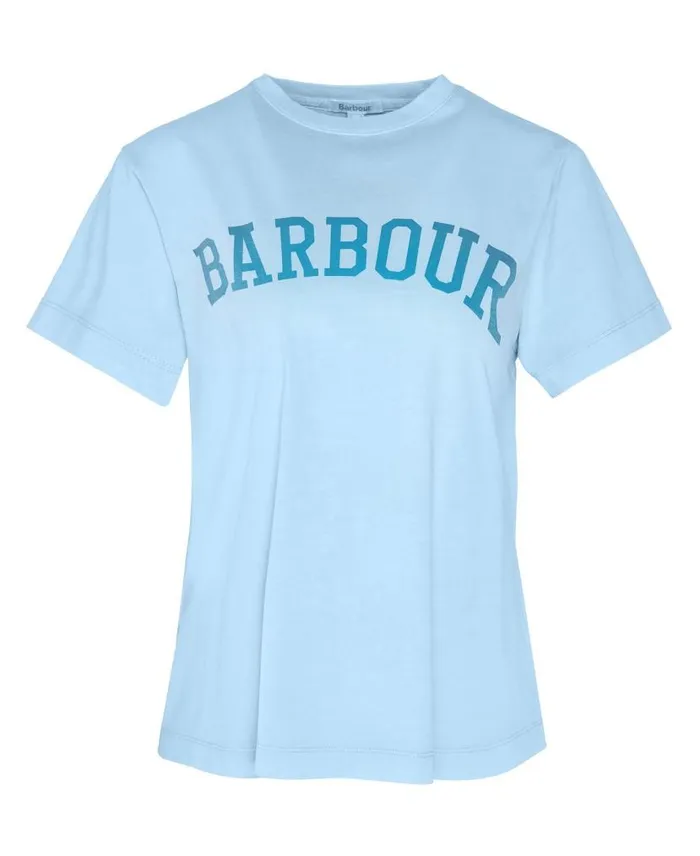 Ella Logo TShirt Blue Haze Women Barbour TShirts