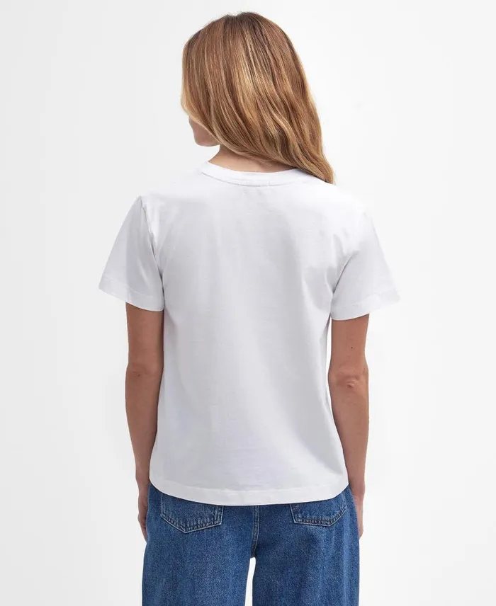 Ella Logo TShirt Blue Haze Women Barbour TShirts