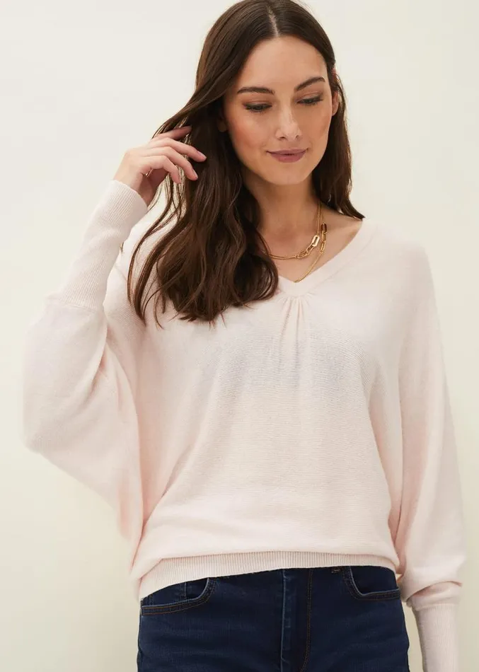 Ellen Fine Knit Jumper Pale Pink Women Phase Eight Knitwear