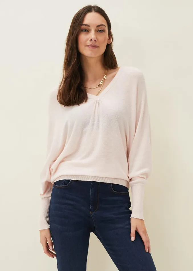 Ellen Fine Knit Jumper Pale Pink Women Phase Eight Knitwear