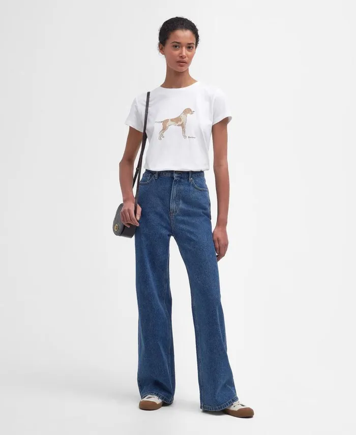 Ellewood Printed TShirt Classic White Women Barbour TShirts