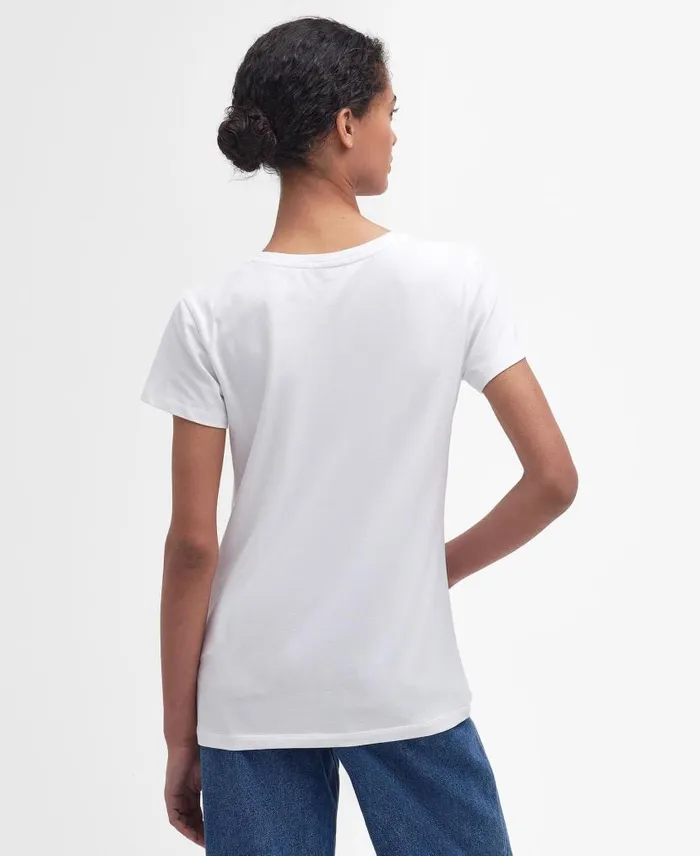 Ellewood Printed TShirt Classic White Women Barbour TShirts