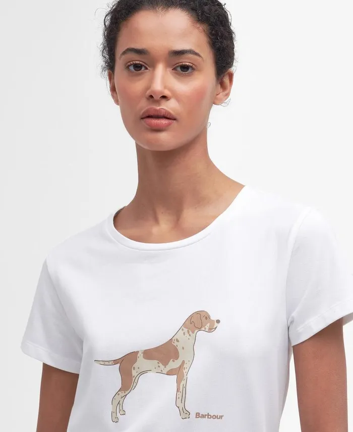 Ellewood Printed TShirt Classic White Women Barbour TShirts