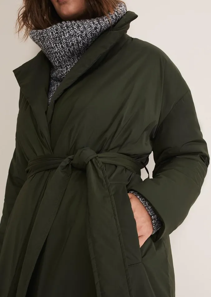 Erin Long Puffer Coat Bottle Green Women Phase Eight Coats